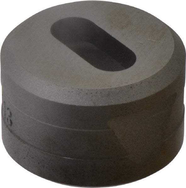 Cleveland Steel Tool - 1-3/32 Inch Long x 15/32 Inch Wide Oblong Ironworker Die - 1-13/16 Inch Head Diameter, 1-1/8 Inch Head Height - Top Tool & Supply