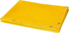 Steiner - 6' High x 8' Wide x 14mm Thick Vinyl Welding Curtain - Yellow, Grommet - Top Tool & Supply