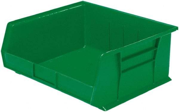 Akro-Mils - 75 Lb. Load Capacity, 14-3/4" Deep, Green Polymer Hopper Stacking Bin - 7" High x 16-1/2" Wide x 14-3/4" Long - Top Tool & Supply