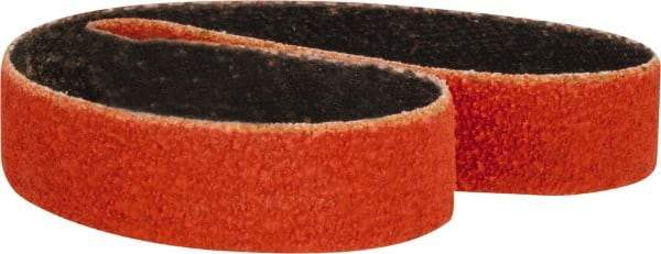 Norton - 1/2" Wide x 12" OAL, 80 Grit, Ceramic Abrasive Belt - Ceramic, Medium, Coated, Y Weighted Cloth Backing, Series R980 - Top Tool & Supply