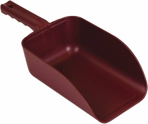 Remco - 82 oz Red Polypropylene & Semi-Ferrous Additive Flat Bottom Scoop - 5.9" Wide x 3.3" Deep Bowl, 15.1" OAL - Top Tool & Supply