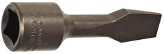 Proto - 1/2" Drive, 1/2" Wide x 0.091" Thick Blade, Standard Slotted Screwdriver Socket - 3-5/32" OAL - Top Tool & Supply