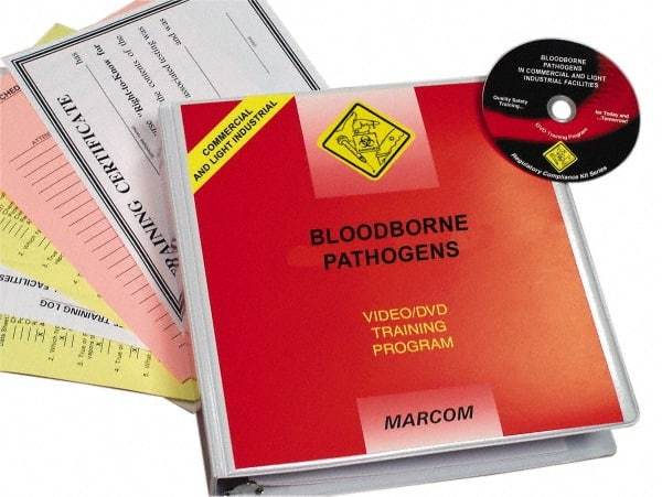 Marcom - Bloodborne Pathogens in Commercial and Industrial Facilities, Multimedia Training Kit - 24 Minute Run Time DVD, English and Spanish - Top Tool & Supply