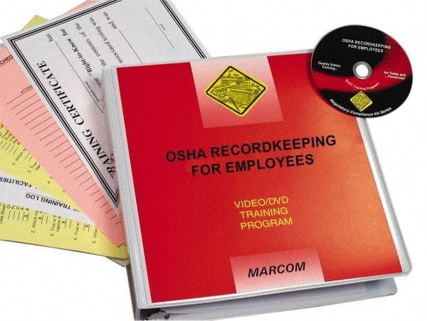 Marcom - OSHA Recordkeeping for Employees, Multimedia Training Kit - 14 Minute Run Time DVD, English and Spanish - Top Tool & Supply