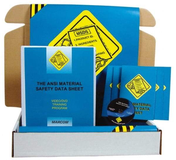 Marcom - The ANSI Material Safety Data Sheet, Multimedia Training Kit - 13 Minute Run Time DVD, English and Spanish - Top Tool & Supply