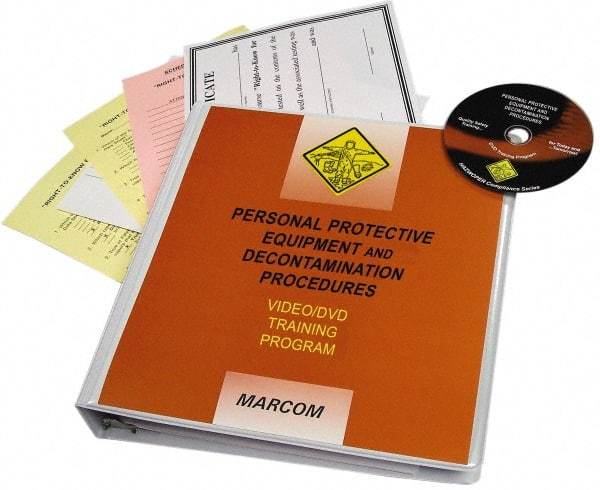 Marcom - Personal Protective Equipment & Decontamination Procedures, Multimedia Training Kit - 21 min Run Time DVD, English & Spanish - Top Tool & Supply