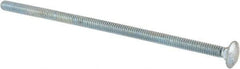 Value Collection - 1/4-20 UNC 6" Length Under Head, Standard Square Neck, Carriage Bolt - Grade 5 Steel, Zinc-Plated Finish - Top Tool & Supply