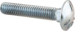 Value Collection - 5/16-18 UNC 1-3/4" Length Under Head, Standard Square Neck, Carriage Bolt - Grade 5 Steel, Zinc-Plated Finish - Top Tool & Supply