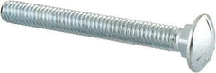 Value Collection - 5/16-18 UNC 2-3/4" Length Under Head, Standard Square Neck, Carriage Bolt - Grade 5 Steel, Zinc-Plated Finish - Top Tool & Supply