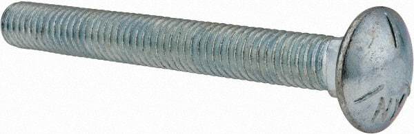 Value Collection - 3/8-16 UNC 3-1/4" Length Under Head, Standard Square Neck, Carriage Bolt - Grade 5 Steel, Zinc-Plated Finish - Top Tool & Supply