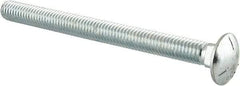 Value Collection - 3/8-16 UNC 4-1/2" Length Under Head, Standard Square Neck, Carriage Bolt - Grade 5 Steel, Zinc-Plated Finish - Top Tool & Supply