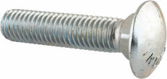 Value Collection - 1/2-13 UNC 2-1/4" Length Under Head, Standard Square Neck, Carriage Bolt - Grade 5 Steel, Zinc-Plated Finish - Top Tool & Supply