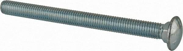 Value Collection - 1/2-13 UNC 6" Length Under Head, Standard Square Neck, Carriage Bolt - Grade 5 Steel, Zinc-Plated Finish - Top Tool & Supply