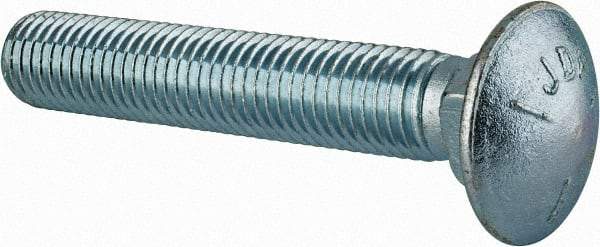 Value Collection - 3/4-10 UNC 4-1/2" Length Under Head, Standard Square Neck, Carriage Bolt - Grade 5 Steel, Zinc-Plated Finish - Top Tool & Supply