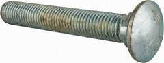 Value Collection - 3/4-10 UNC 5" Length Under Head, Standard Square Neck, Carriage Bolt - Grade 5 Steel, Zinc-Plated Finish - Top Tool & Supply