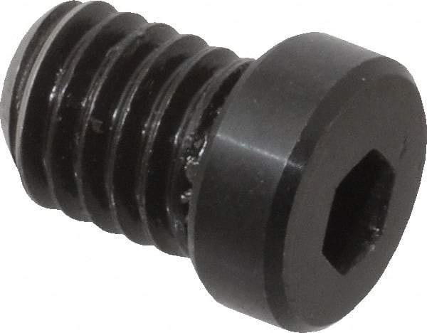 Mitee-Bite - 3/8-16, 1/2" Length, Carbon Steel, Black Oxide Finish, Cam Clamp Screw - 3/16" Drive, Use with Mitee-Bite Fixture Clamps - Top Tool & Supply