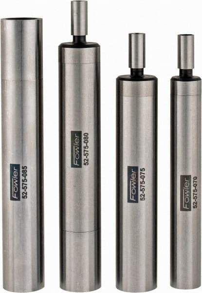 Fowler - 3/8, 1/2 Inch Shank Diameter, 0.0002 Inch Accuracy, Edge Finder Set - 0.5 Inch Head Diameter, Cylindrical Head Type, Includes 4 Attachments, Wooden Case, 4 Pieces - Top Tool & Supply