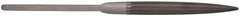 Grobet - 8-1/2" Needle Precision Swiss Pattern Half Round File - 15/32" Width Diam x 9/64" Thick, Handle - Top Tool & Supply