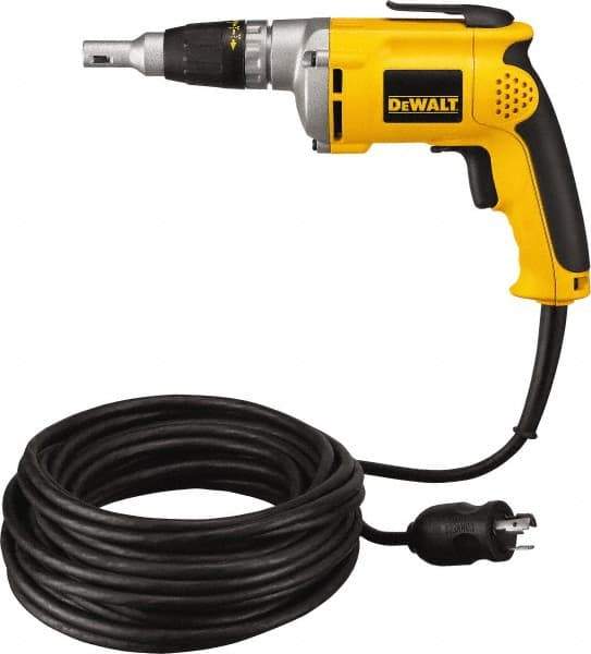 DeWALT - Pistol Grip Handle, 4,000 RPM, 81 In/Lb Torque, Electric Screwdriver - 1/4" Bit Holder, 6.3 Amps - Top Tool & Supply