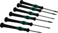 Wera - 6 Piece T6 to T15 Micro Handle Torx Driver Set - T6, T7, T8, T9, T10, T15 - Top Tool & Supply