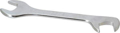 Facom - 16mm Stubby Extra Thin Open End Wrench - 5-33/64" OAL, Double End, Satin Finish, 15° & 75° Head Angle - Top Tool & Supply