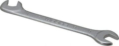 Facom - 6mm Stubby Extra Thin Open End Wrench - 3-9/64" OAL, Double End, Satin Finish, 15° & 75° Head Angle - Top Tool & Supply