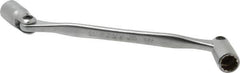 Facom - 10 x 11mm, 12 Point, Satin Chrome Coated, Double Flex-End Socket Wrench - 7-21/32" OAL, 18mm Head Thickness - Top Tool & Supply