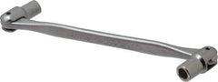 Facom - 6 x 7", 12 Point, Satin Chrome Coated, Double Flex-End Socket Wrench - 7-27/64" OAL, 23mm Head Thickness - Top Tool & Supply