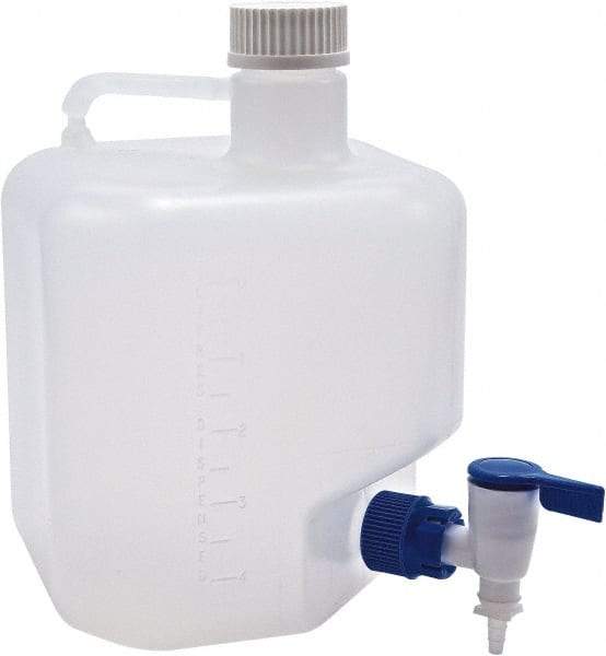 Dynalon Labware - 5 L Carboy - Polypropylene, Translucent, 10.6" High x 7-1/2" Diam, 45mm Cap - Top Tool & Supply