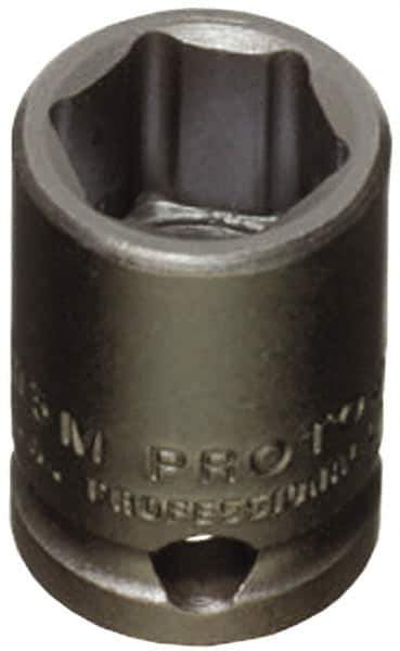 Proto - 3/8" Drive 23mm Standard Impact Socket - 6 Points, 1-3/32" OAL - Top Tool & Supply