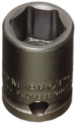 Proto - 3/8" Drive 23mm Standard Impact Socket - 6 Points, 1-3/32" OAL - Top Tool & Supply