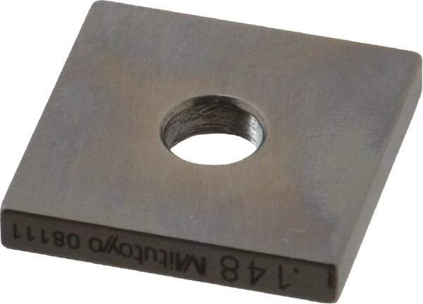 Mitutoyo - 0.148" Square Steel Gage Block - Accuracy Grade 0, Includes Certificate of Inspection - Top Tool & Supply