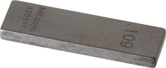 Mitutoyo - 0.109" Rectangular Steel Gage Block - Accuracy Grade 0, Includes Certificate of Inspection - Top Tool & Supply