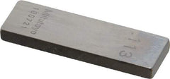 Mitutoyo - 0.113" Rectangular Steel Gage Block - Accuracy Grade 0, Includes Certificate of Inspection - Top Tool & Supply