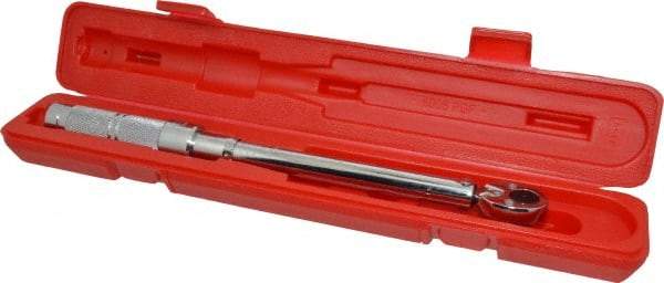 Proto - 3/8" Drive Micrometer Type Ratchet Head Torque Wrench - 16 N/m to 80 N/m Torque, 15-1/2" OAL, Ratchet Head - Top Tool & Supply