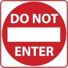 NMC - "Do Not Enter", 30" Wide x 30" High, Aluminum Traffic Control Signs - 0.08" Thick, Red on White, Engineer Grade Reflectivity, Square, Post Mount - Top Tool & Supply