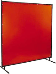 Steiner - 5 Ft. Wide x 4 Ft. High x 3/4 Inch Thick, 14 mil Thick Transparent Vinyl Portable Welding Screen Kit - Orange - Top Tool & Supply