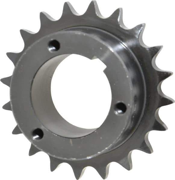 Browning - 20 Teeth, 5/8" Chain Pitch, Chain Size 50, Bushed Roller Chain Sprocket - 4" Pitch Diam, 4.32" Outside Diam - Top Tool & Supply