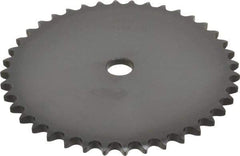 Browning - 40 Teeth, 1/2" Chain Pitch, Chain Size 40, "A" Plate Roller Chain Sprocket - 5/8" Bore Diam, 6.373" Pitch Diam, 6.65" Outside Diam - Top Tool & Supply