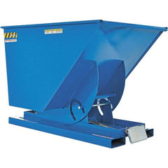 Vestil - 2,000 Lb Load Capacity, 1 Cu Yd, Steel Self-Dumping Hopper - 41-11/16" Wide x 61-1/8" Long x 42-11/16" High, Blue - Top Tool & Supply