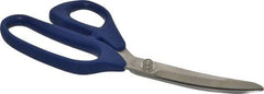 Heritage Cutlery - 3-1/4" LOC, 9" OAL Stainless Steel Standard Shears - Ambidextrous, Plastic Offset Handle, For Poultry Processing - Top Tool & Supply