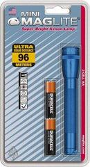 Mag-Lite - Krypton Bulb, 14 Lumens, Mini Flashlight - Blue Aluminum Body, 2 AA Alkaline Batteries Included - Top Tool & Supply