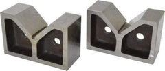 Value Collection - 3 to 3-17/32" Capacity, 90° Angle, Cast Iron V-Block - 7" Long x 3" Wide x 4-17/32" High, Sold as Matched Pair - Top Tool & Supply