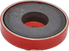 Value Collection - 10-24 Tap, 9 kg Average Pull Force, 1-3/4" Diam, 3/8" High, Ceramic Pot Magnet - Red, 0.34" Countersunk Hole - Top Tool & Supply