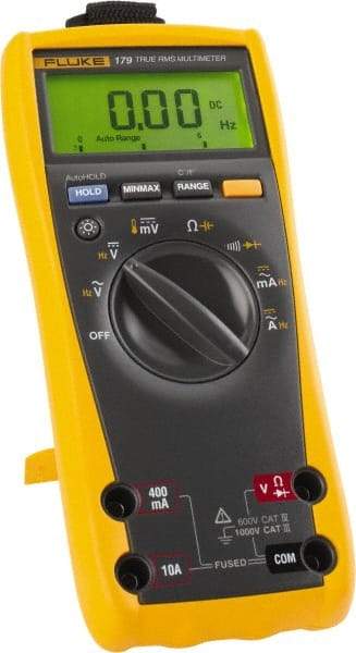 Fluke - 6 Piece, Electrical Test Equipment Combination Kit - 1,000 Volt Max, 10 Max Amp - Top Tool & Supply