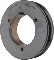 Browning - 1 Groove, 5/8 to 2-1/4 Bore Diam, 4.88" Outside Diam, QD Bushed V Belt Sheave - 4.7 5V Diam Belt Pitch - Top Tool & Supply