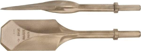 Ampco - 4-1/2" Head Width, 20" OAL, 3-1/4" Shank Diam, Digging Chisel - Hex Drive, Hex Shank - Top Tool & Supply