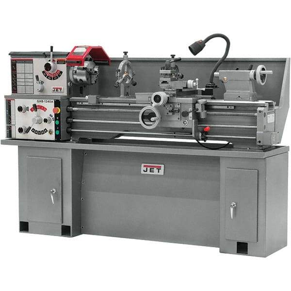 Jet - 13" Swing, 40" Between Centers, 230 Volt, Single Phase Bench Lathe - 5MT Taper, 2 hp, 70 to 2,000 RPM, 1-3/8" Bore Diam, 32" Deep x 47" High x 71" Long - Top Tool & Supply