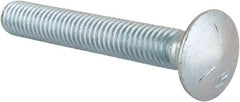 Value Collection - 7/16-14 UNC 3" Length Under Head, Standard Square Neck, Carriage Bolt - Grade 5 Steel, Zinc-Plated Finish - Top Tool & Supply