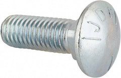 Value Collection - 1/2-13 UNC 1-1/2" Length Under Head, Standard Square Neck, Carriage Bolt - Grade 5 Steel, Zinc-Plated Finish - Top Tool & Supply